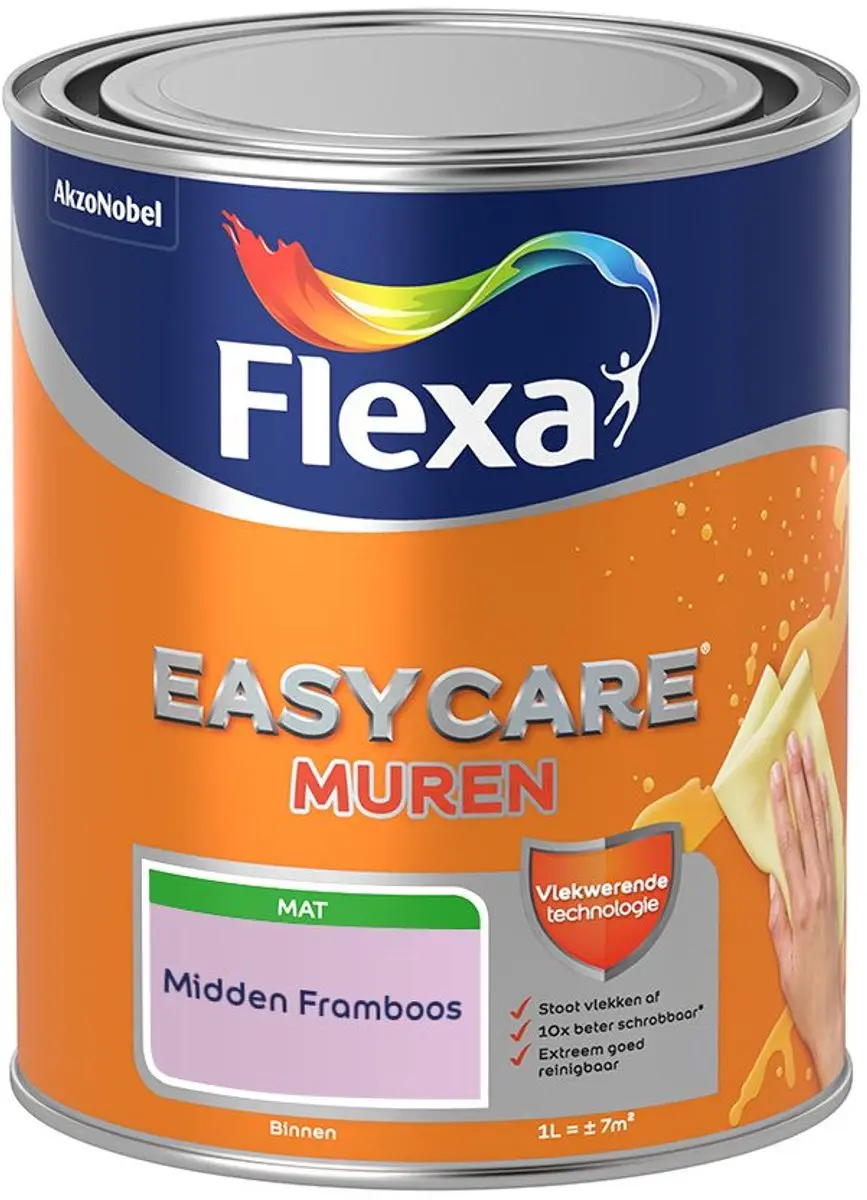 Flexa Easycare Muren Midden Framboos Mengverf 1L