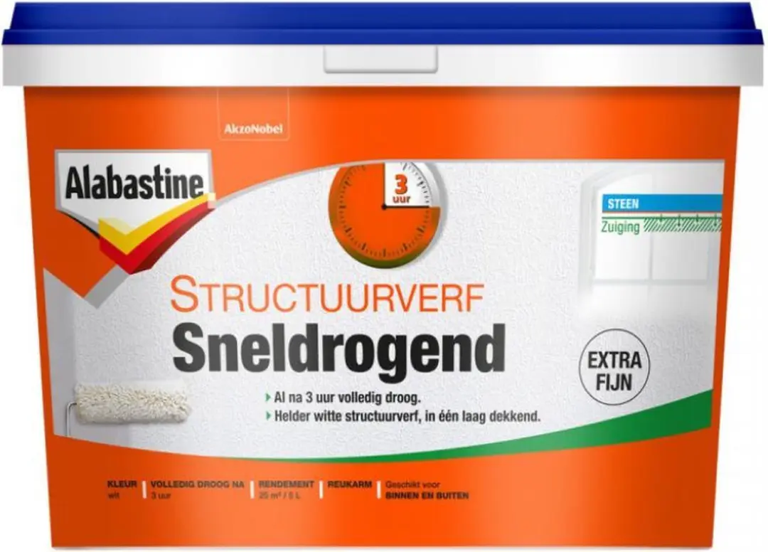 Alabastine Structuurverf 5L - Wit