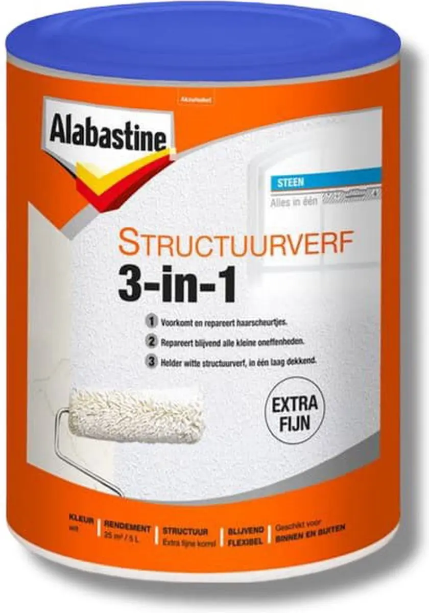 Alabastine Structuurverf 5L - Wit