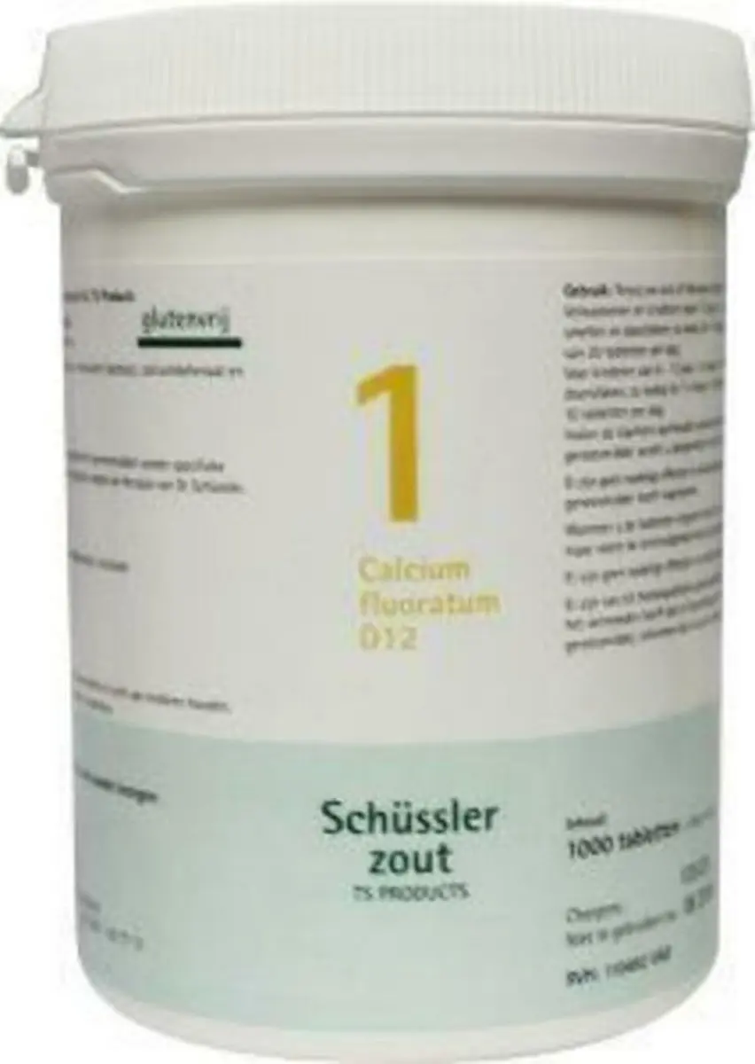 Pfluger Schüssler Zout nr 1 Calcium Fluoratum D12 - 1000 Tabletten