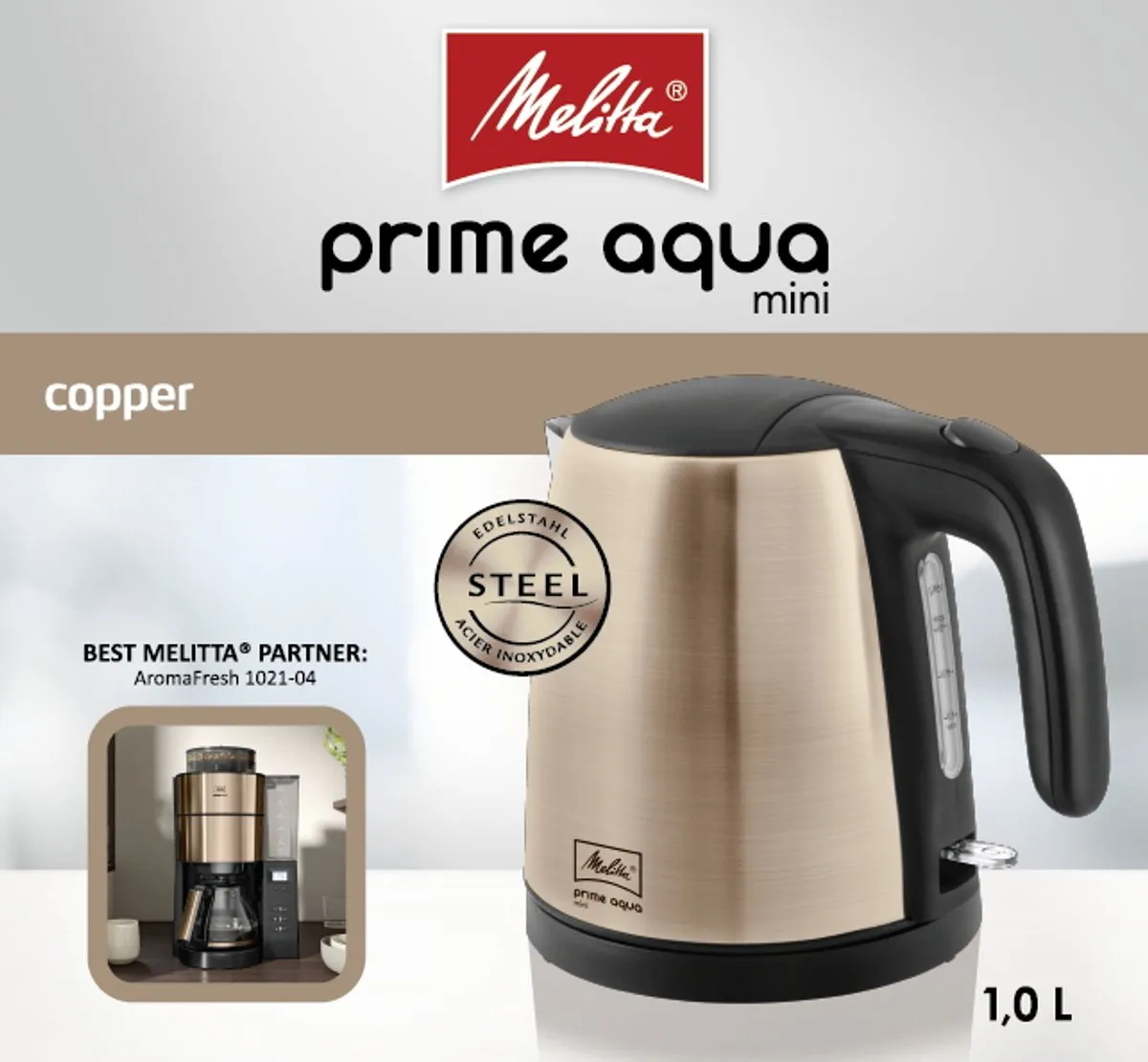 Melitta 1018-05 Waterkoker 2200W - Koper