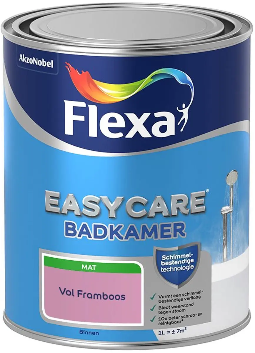 Flexa Easycare Badkamer Mengverf Vol Framboos 1L