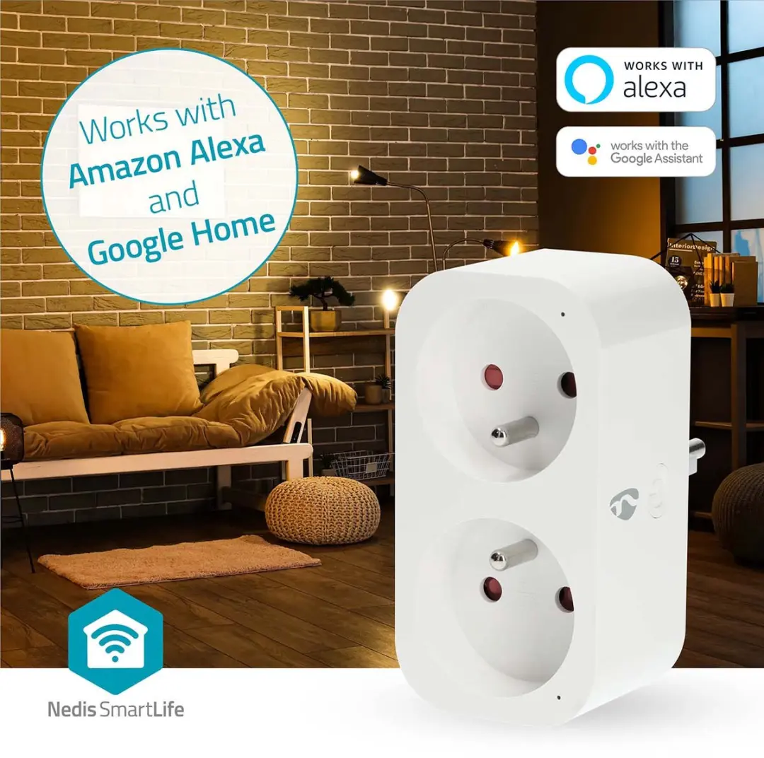 Nedis SmartLife Slimme Stekker WiFi 3680W - Wit