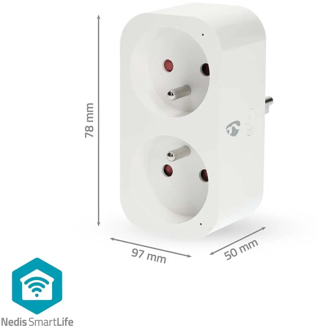 Nedis SmartLife Slimme Stekker WiFi 3680W - Wit