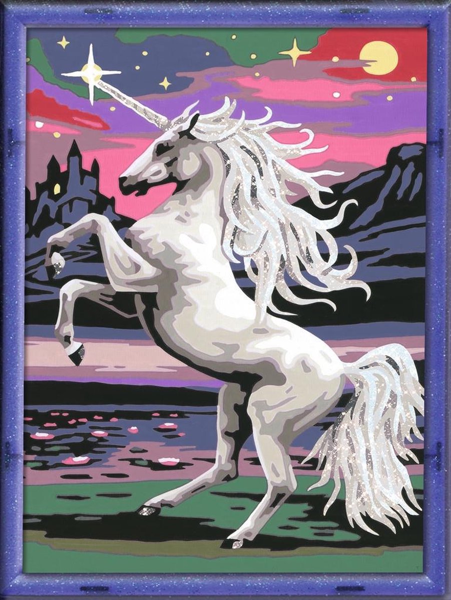 Ravensburger schilderen magisch eenhoorn schilderen op nummer set acryl.