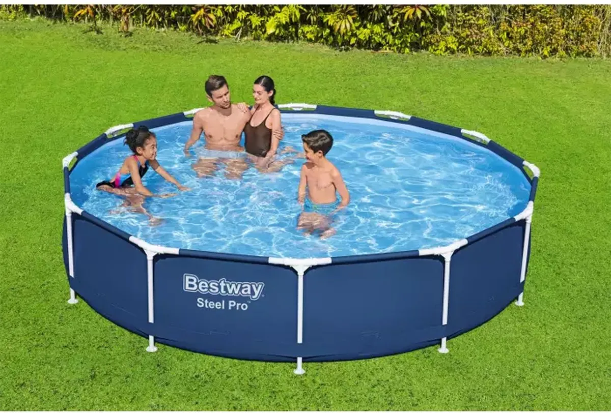 Bestway Steel Pro Zwembad 366cm x 76cm - Blauw-wit
