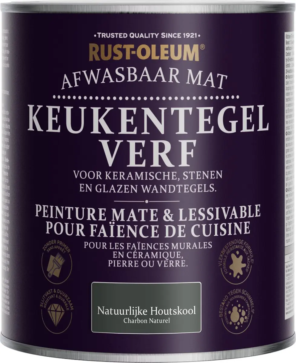 Rust-Oleum Houtskool Verf 750ml - Keukentegels