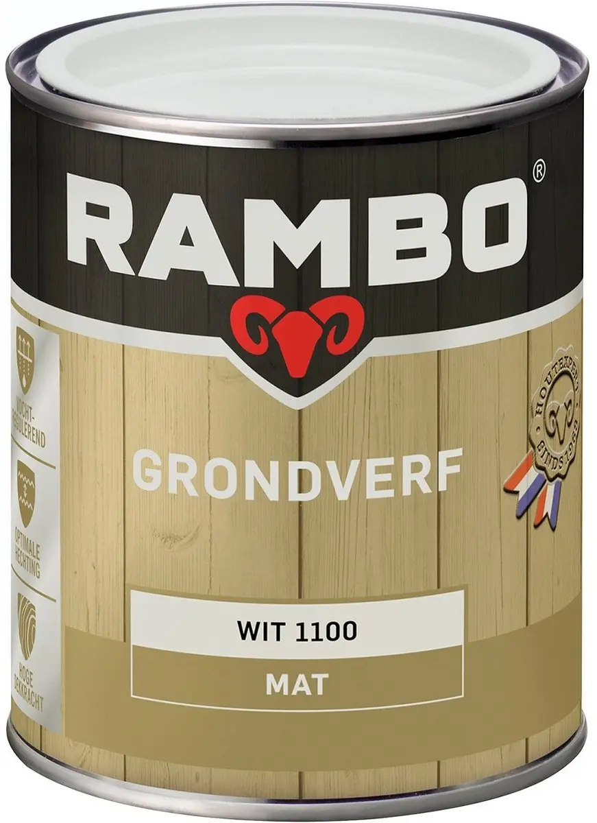 Rambo Grondverf Mat Wit 2.25L