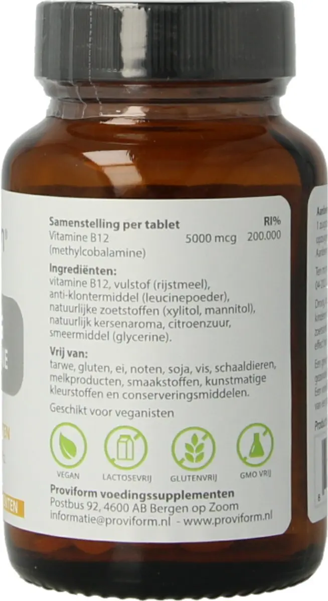 Proviform Vitamine B12 5000mcg Methylcobalamine 120 tabletten