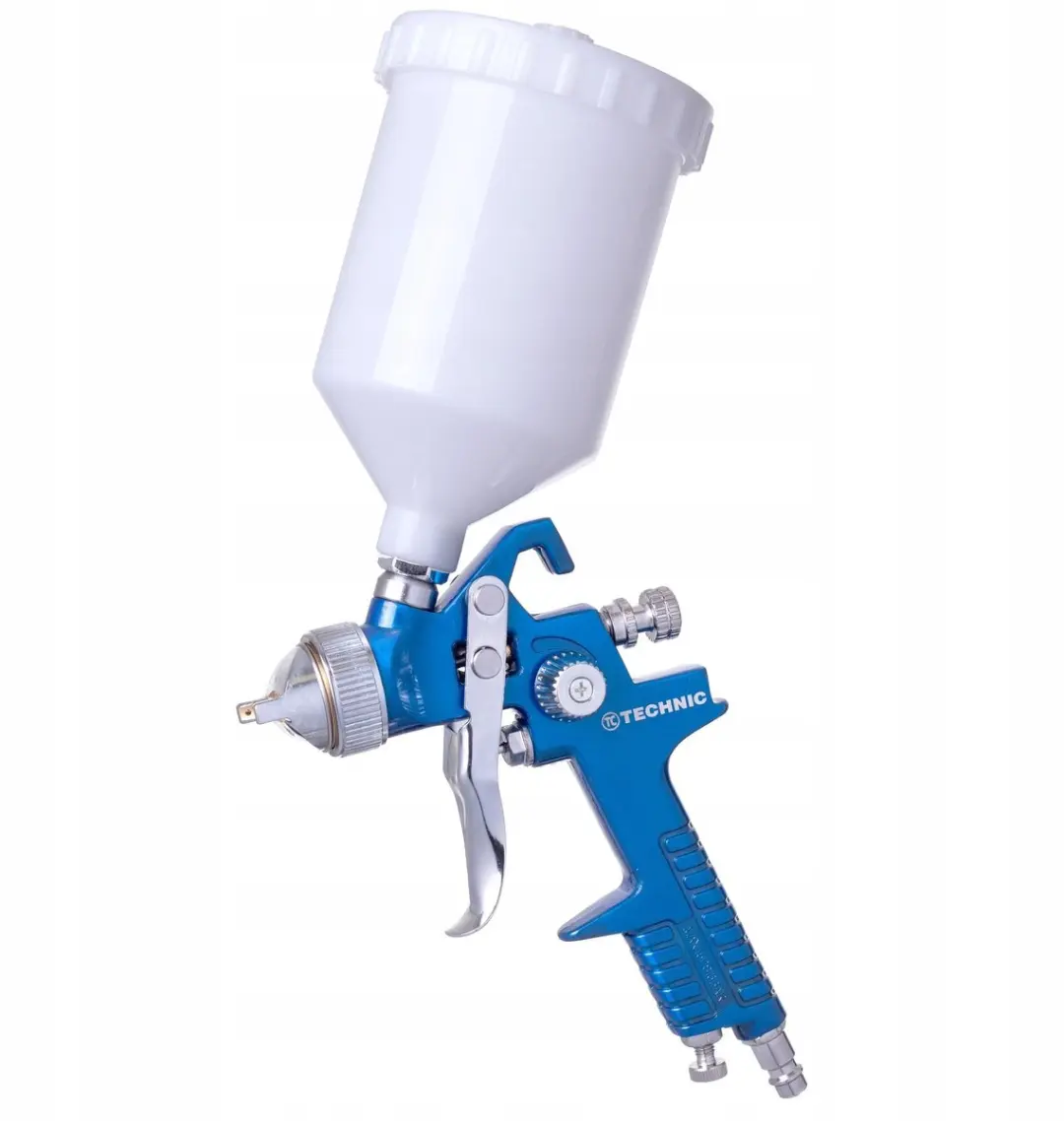 Technic HVLP Spuitpistool 2.0mm - 600ml Tank - Blauw/Zilver