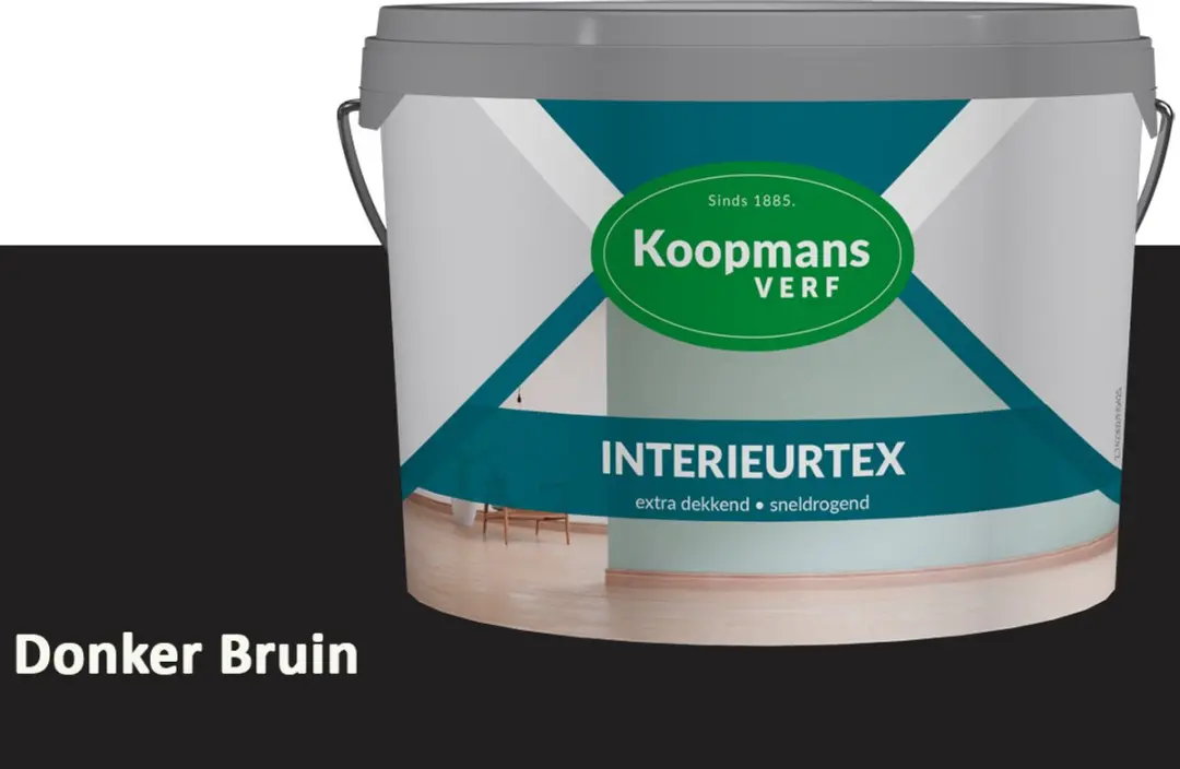 Koopmans Interieurtex Matte Muurverf Donker Bruin 2,5L