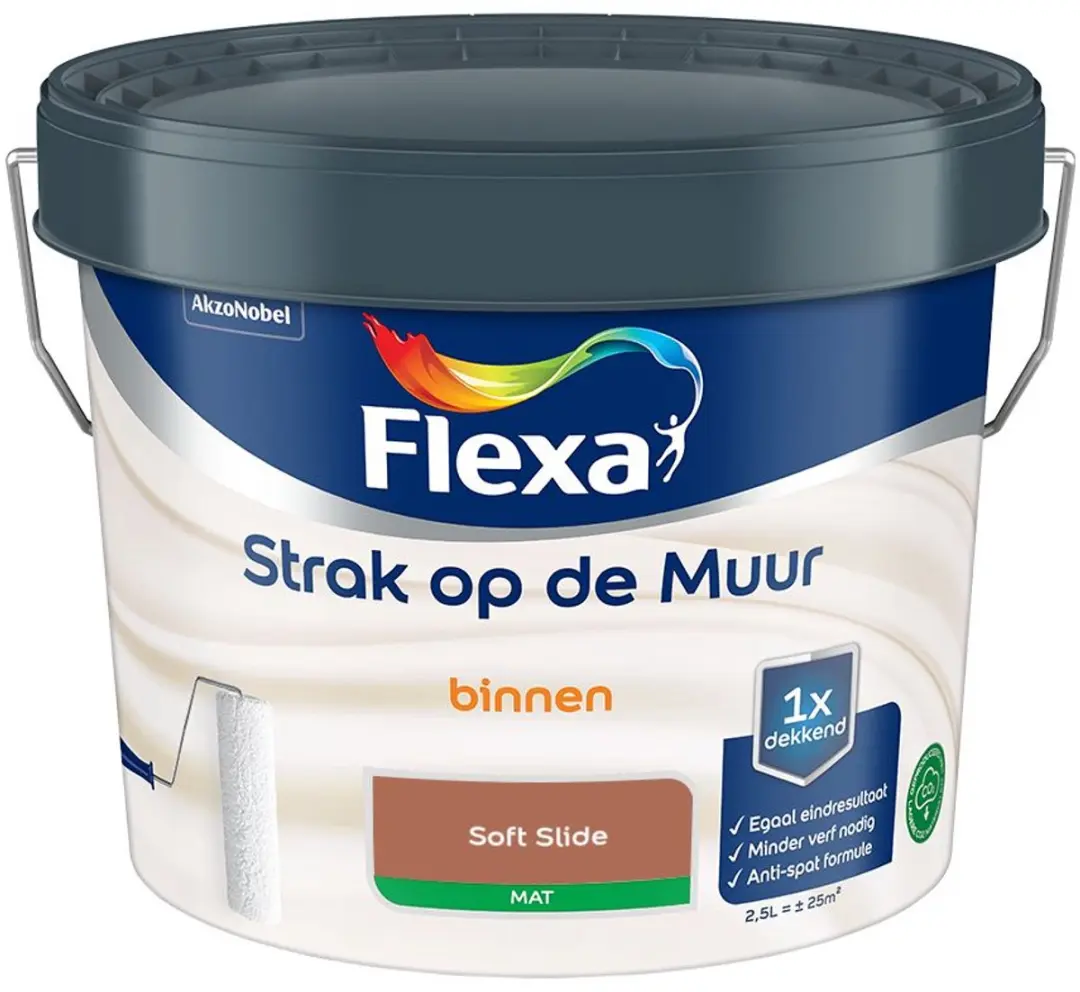 Flexa Strak Op De Muur Binnenmat Soft Slide Mengverf 2,5L