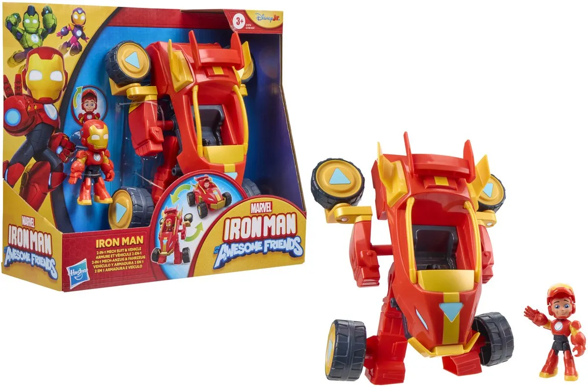 Hasbro Marvel Iron Man Awesome Friends G1474 Mech-Pak & Voertuig