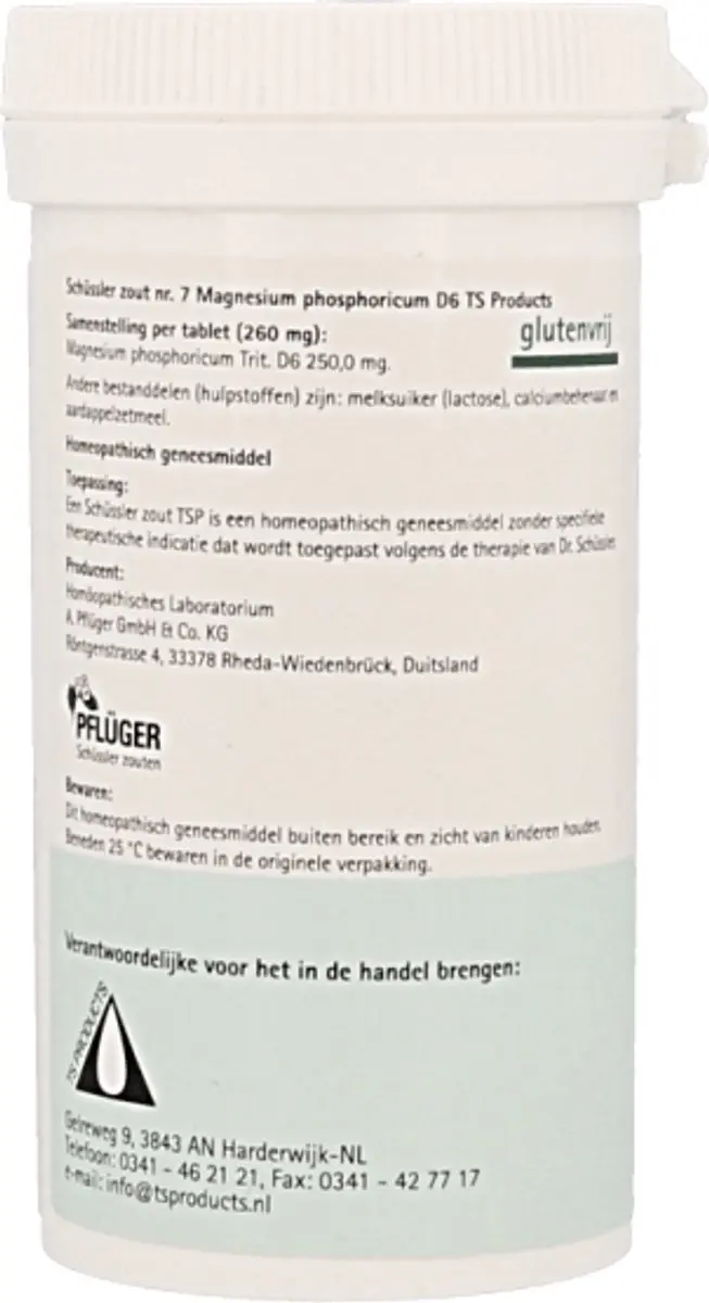 Pfluger Schüssler Zout nr 7 Magnesium Phosphor D6 - 400 Tabletten