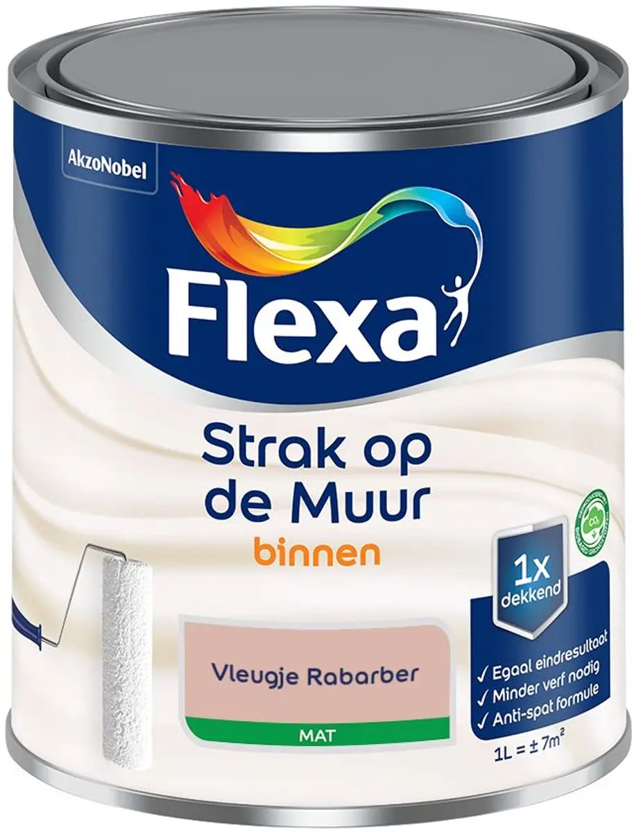 Flexa Strak Op De Muur Binnen Mat Vleugje Rabarber