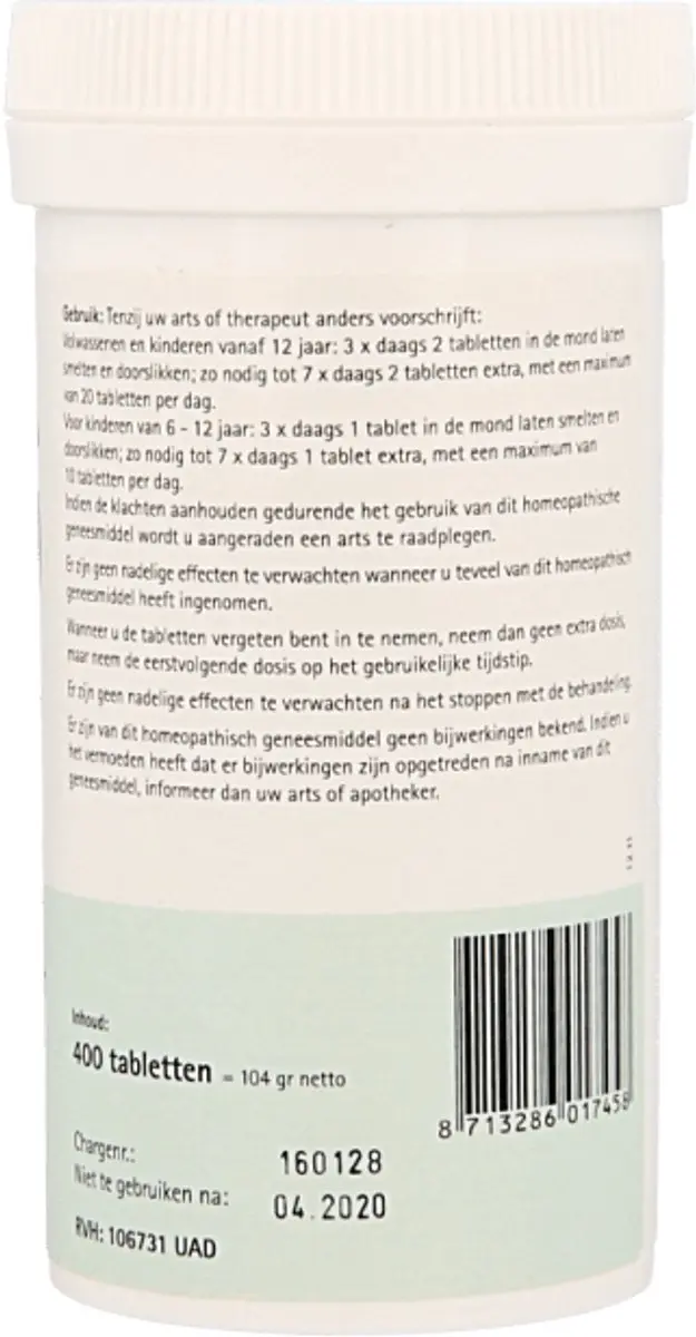 Pfluger Schüssler Zout 16 Lithium Chloratum D6 - 400 Tabletten