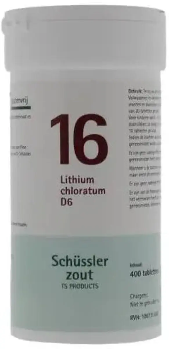 Pfluger Schüssler Zout 16 Lithium Chloratum D6 - 400 Tabletten