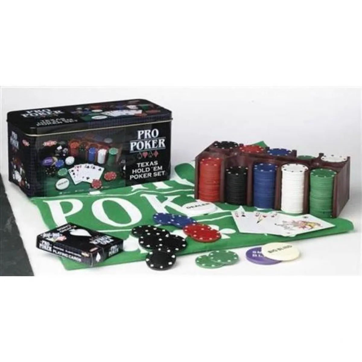 Tactic Pro Poker Texas Hold'em Set 200 Chips - 11,5g - Luxe Aluminium Koffer