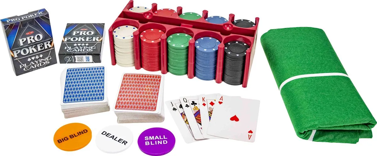 Tactic Pro Poker Texas Hold'em Set 200 Chips - 11,5g - Luxe Aluminium Koffer