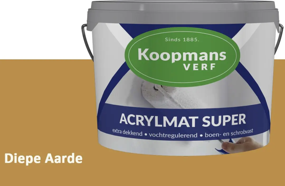 Koopmans Acrylmat Super Matte Muurverf Diepe Aarde 2,5L