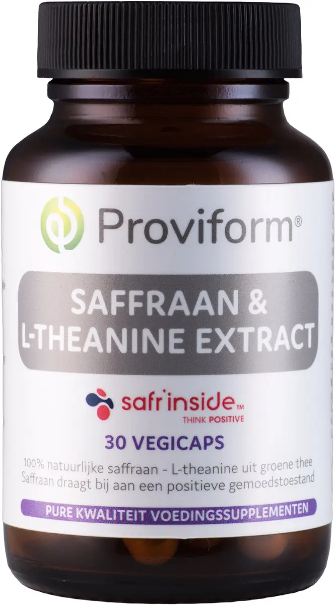 Proviform Saffraan 30mg active & theanine 100mg 30 Vegetarische capsules
