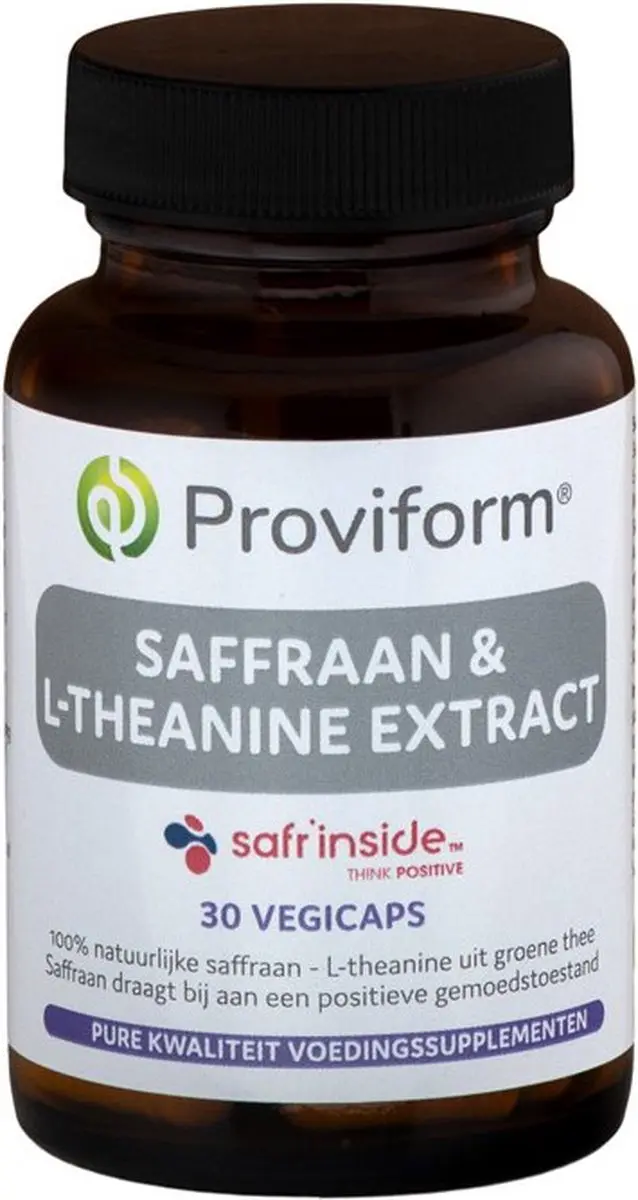 Proviform Saffraan 30mg + Theanine 100mg - 30 Vegetarische Capsules