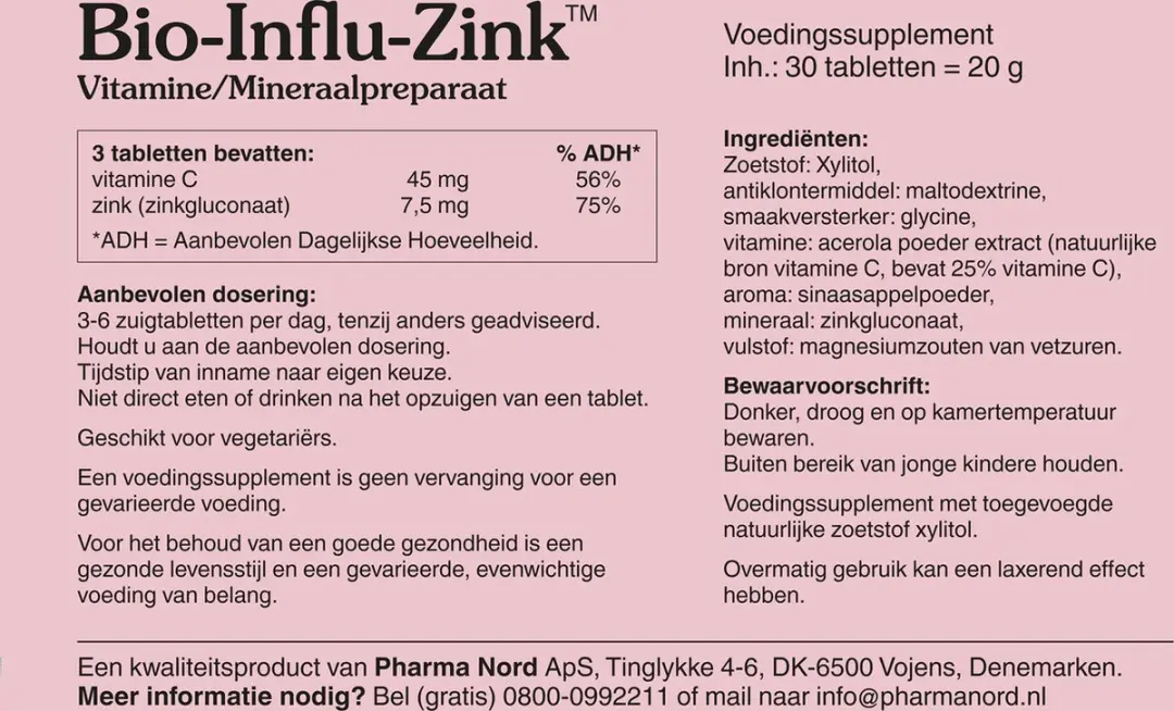 Bio Influ Zink Pharma Nord