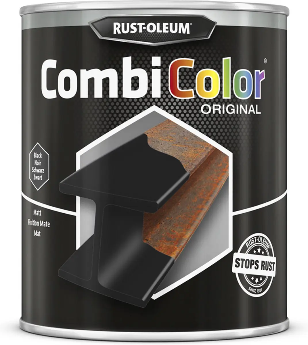 Rust-Oleum Combicolor Mat Zwart 750ml