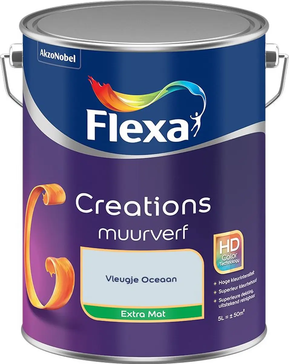 Flexa Creations Muurverf Extra Mat Vleugje Oceaan 5L