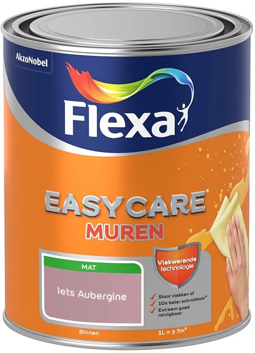 Flexa Easycare Muren Iets Aubergine Mengverf 1L