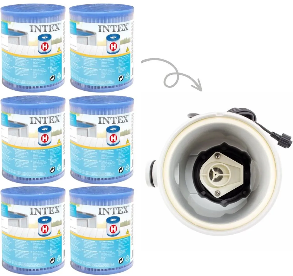 Intex GKD Voordeelverpakking Filterset 6 Stuks - 1250L - afbeelding 3 van 4