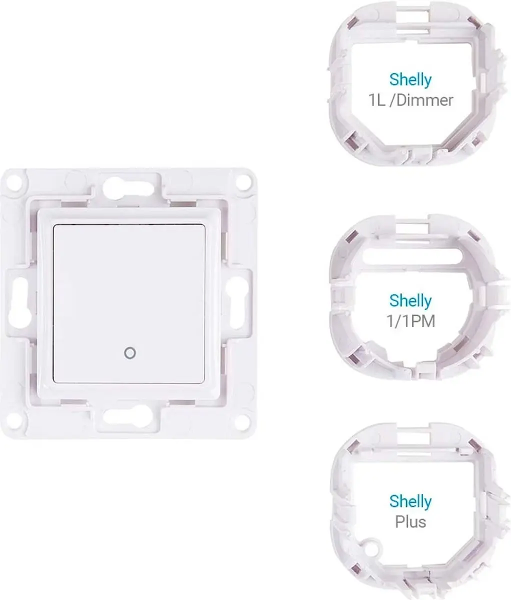 Shelly WS1 Black Wandschakelaar 1-Knop - Smart Home