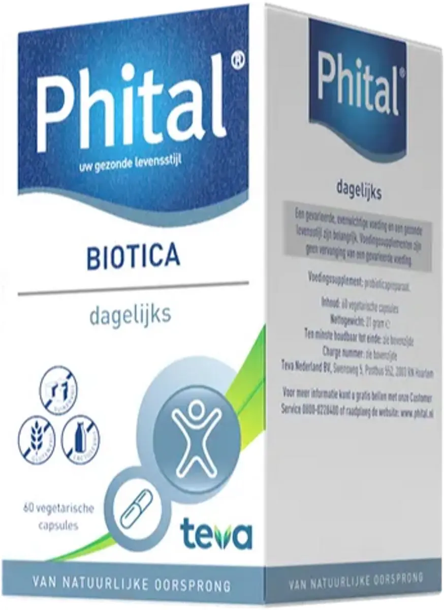Phital biotica supplementen Daily 60 capsules