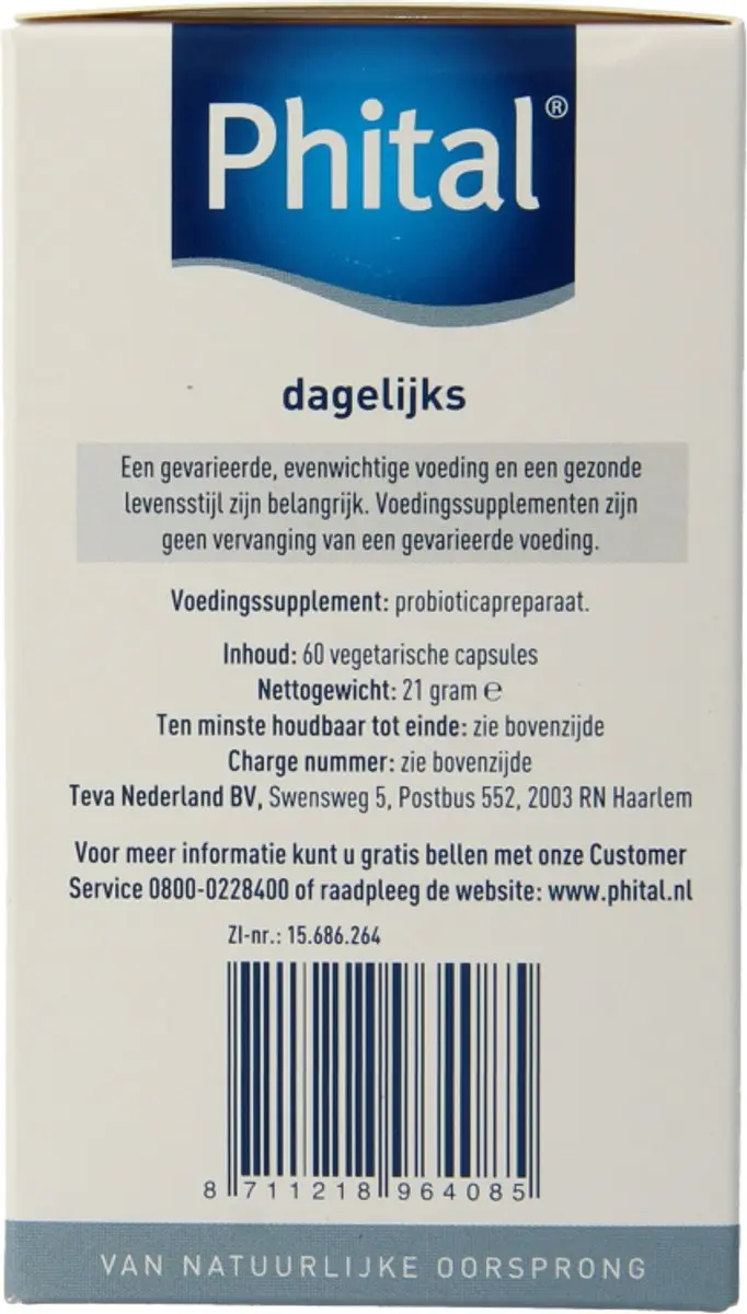 Phital biotica supplementen Daily 60 capsules