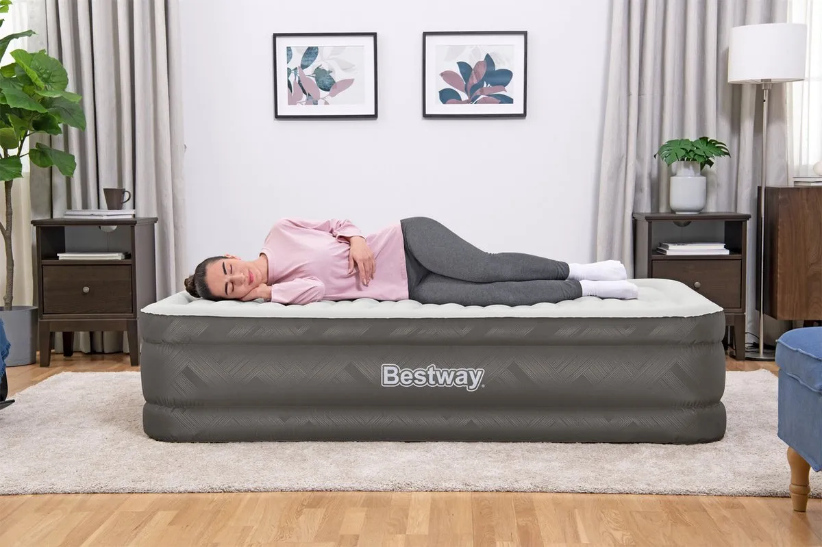 Bestway Fortech Tough Guard Luchtbed 1-persoons 99cm - Beige - afbeelding 6 van 6
