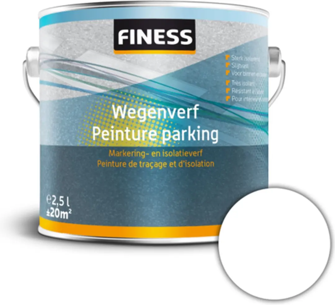 finess wegenverf wit 2.5 ltr
