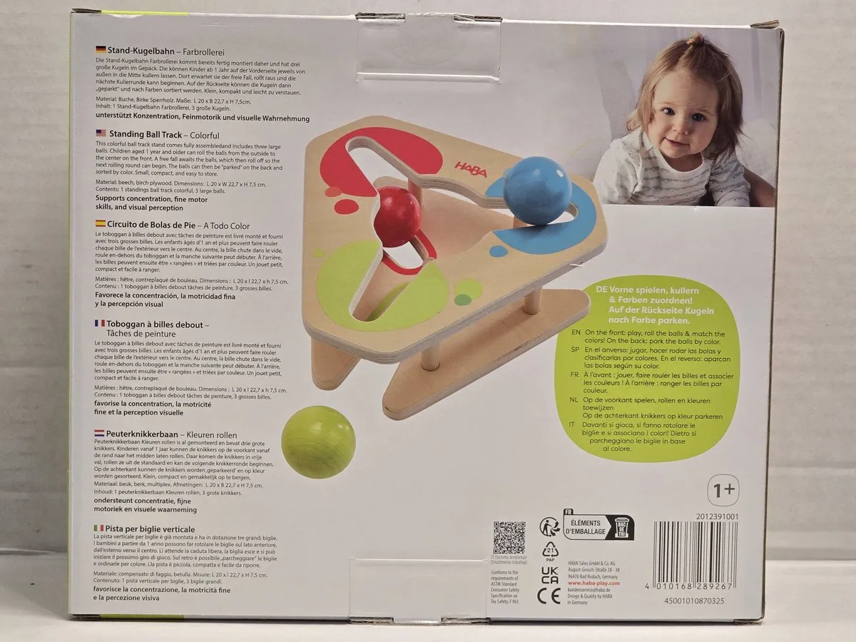 Haba Knikkerbaan Peuter - 4-delig Multicolor