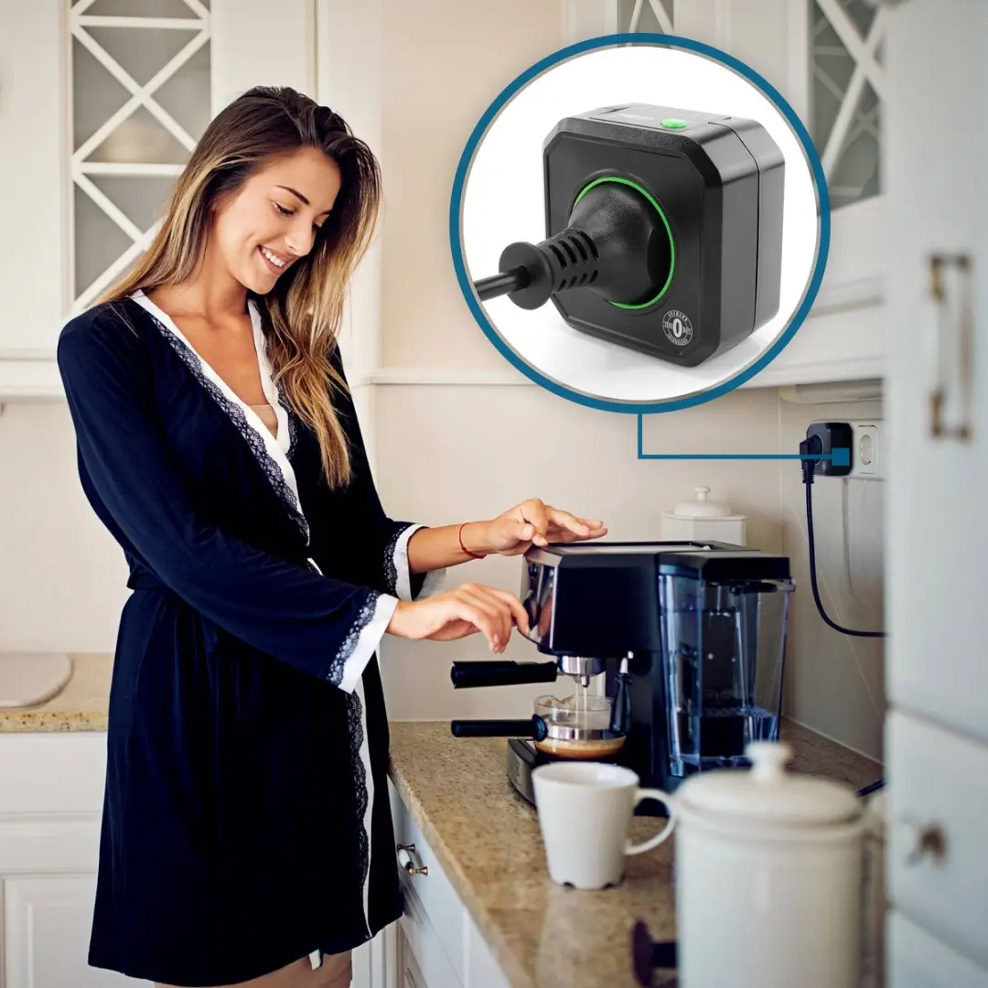 Ansmann AES1 Energiebesparend Stopcontact 2500W - Zwart