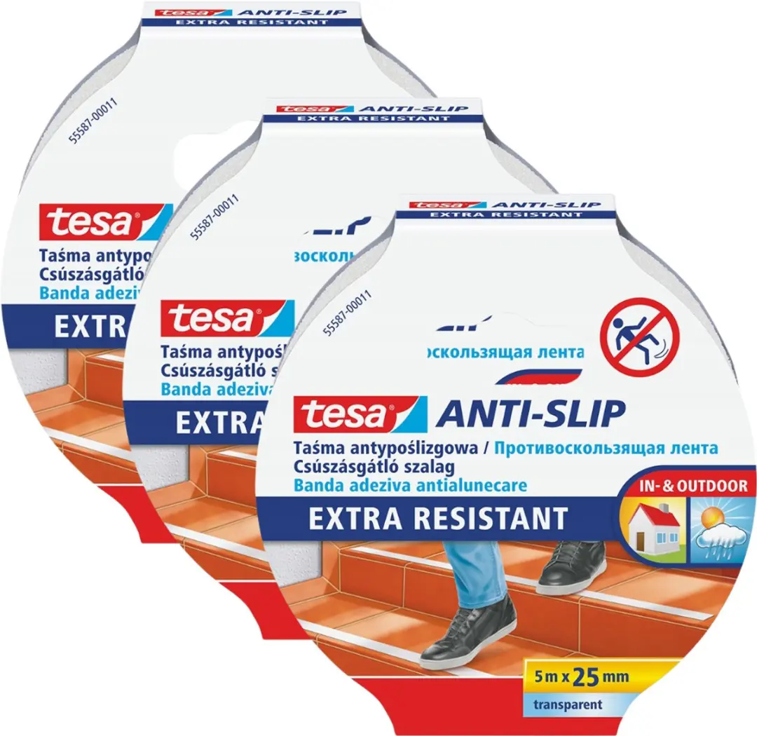 Tesa Antisliptape Transparant 5m x 25mm