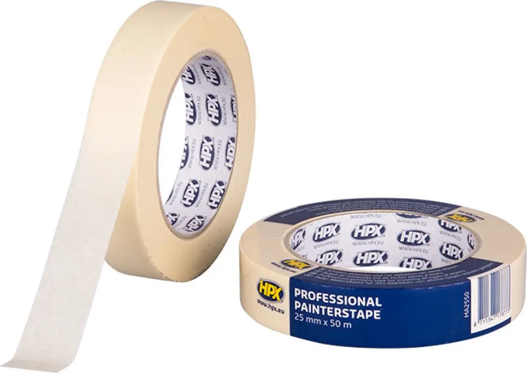 HPX Afplaktape 60°C 30mm x 50m - Crèmewit