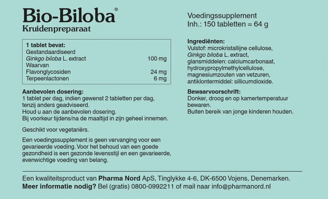 Pharma Nord Bio-Biloba - 150 tabletten
