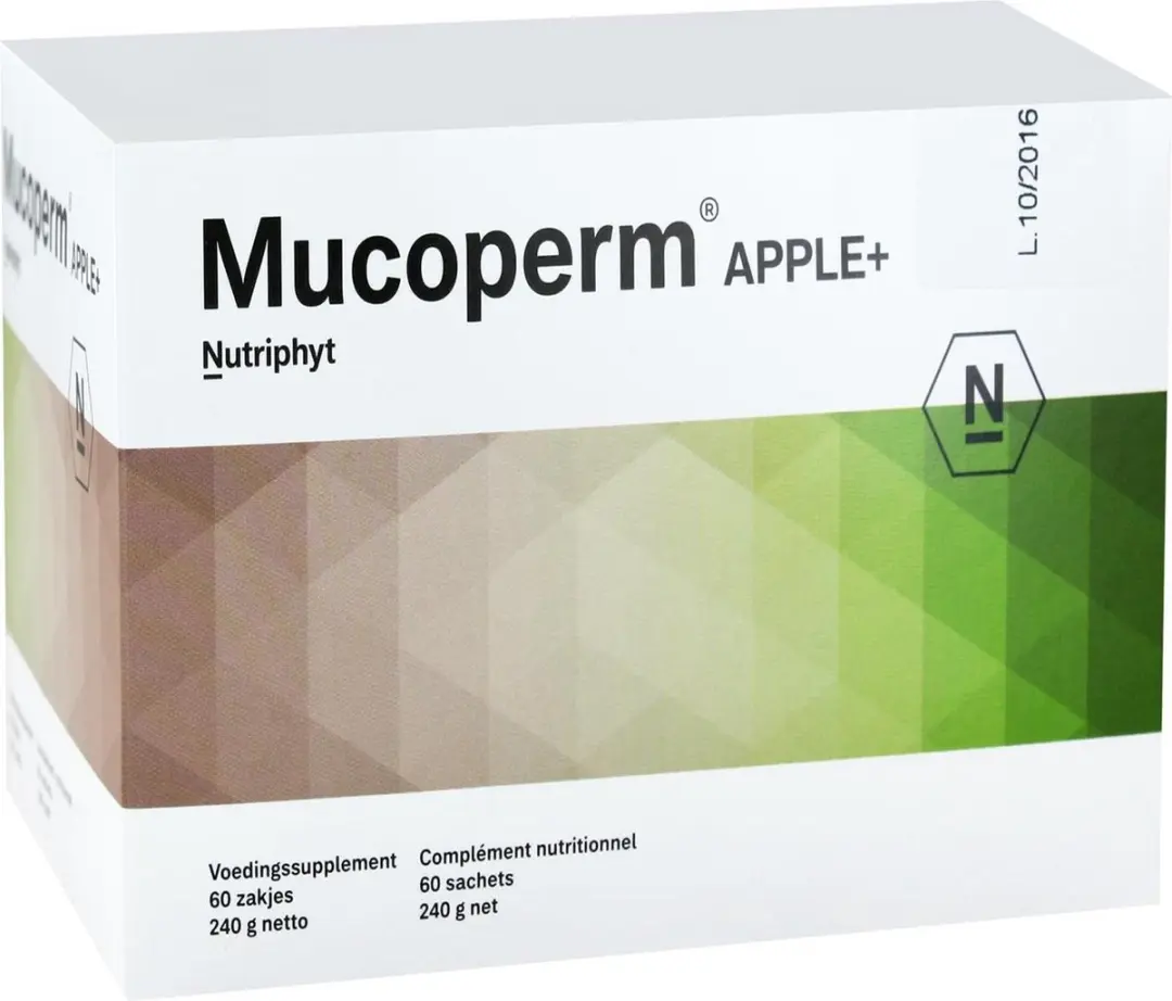 Nutriphyt Mucoperm Apple+ 60 Zakjes - 240g
