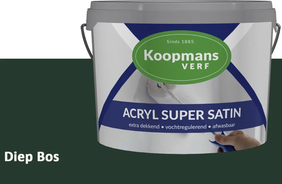 Koopmans Acryl Super Satin Zijdeglans Muurverf Diep Bos 2,5L