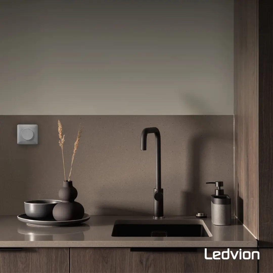 LEDVION LED Dimmer Afdekplaat Wit - Incl. Knop