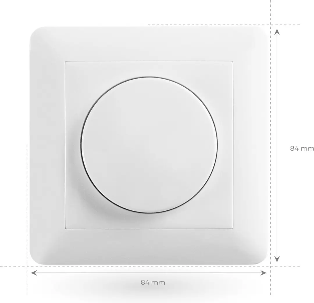 LEDVION LED Dimmer Afdekplaat Wit - Incl. Knop