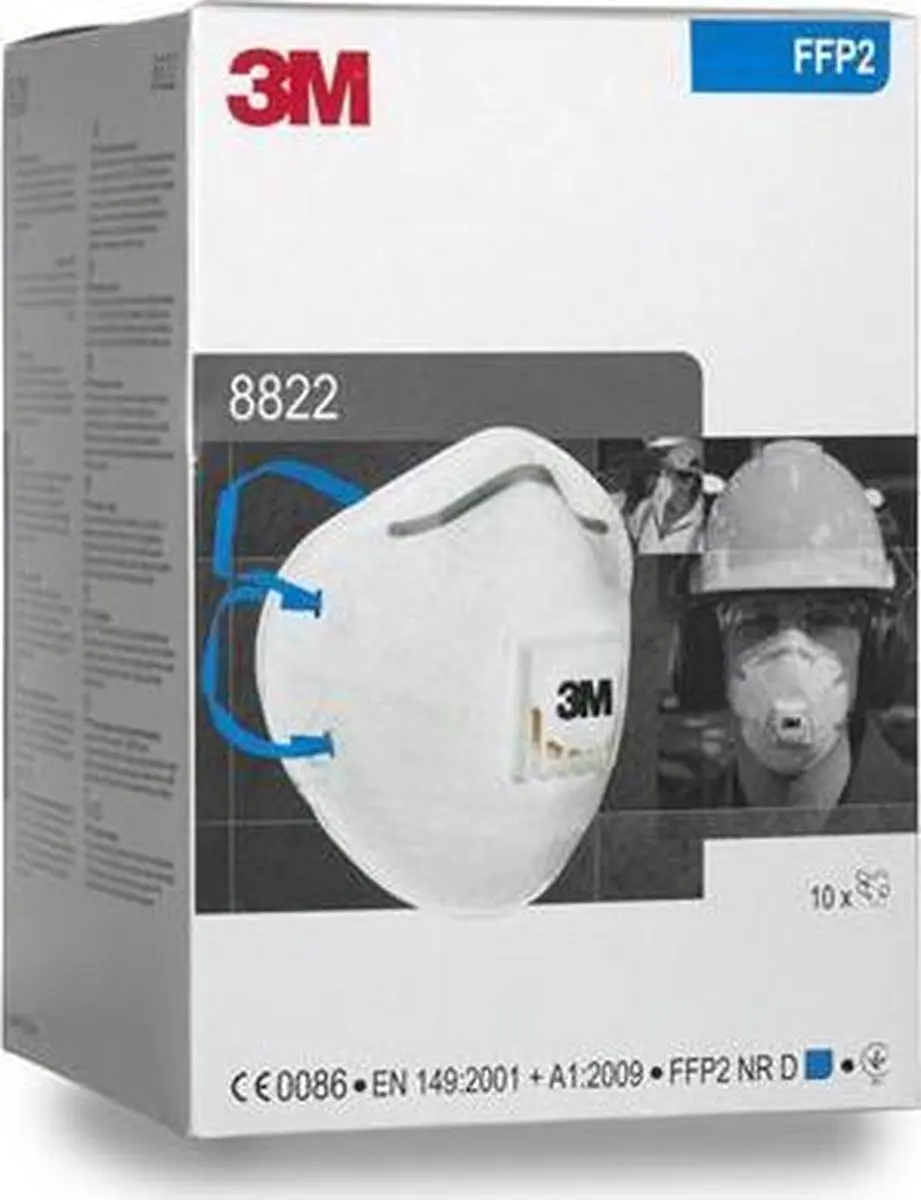 3M 8822 FFP2 Stofmasker - 10 Stuks