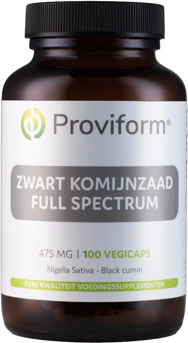 Proviform Zwart komijnzaad full spectrum 475mg (black cumin) 100 Vegetarische ca