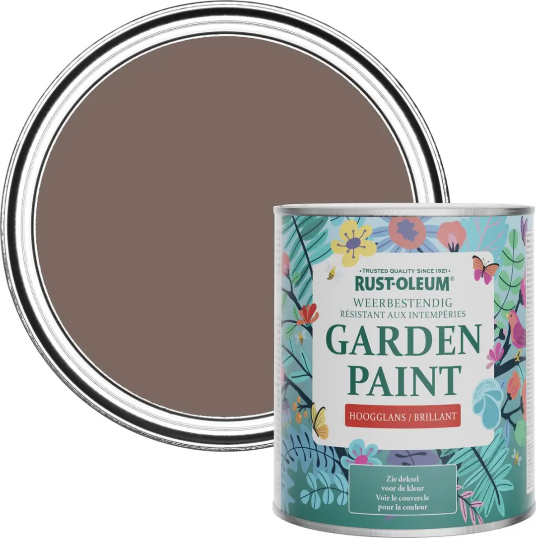 Rust-Oleum Bruin Tuinverf Hoogglans Oever 750ml