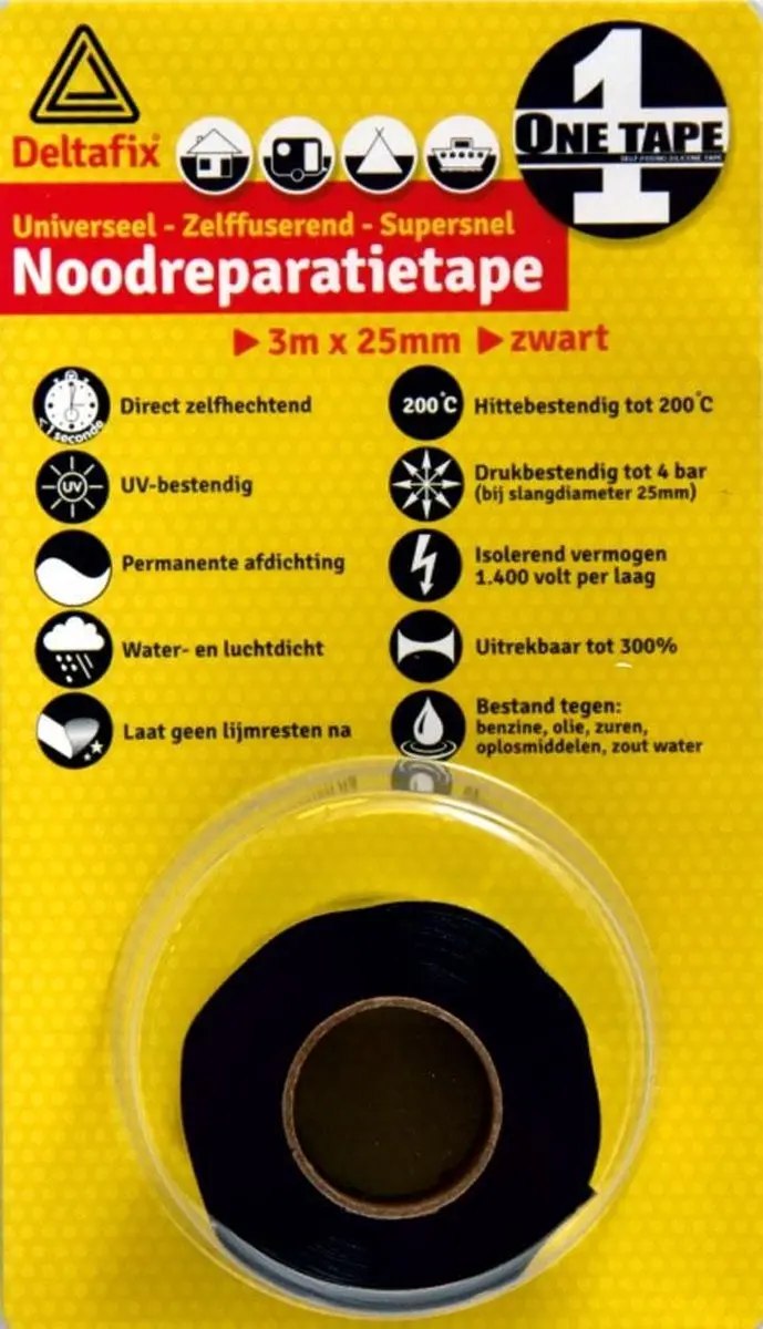Deltafix Siliconen Noodreparatie Tape 25mm x 3m
