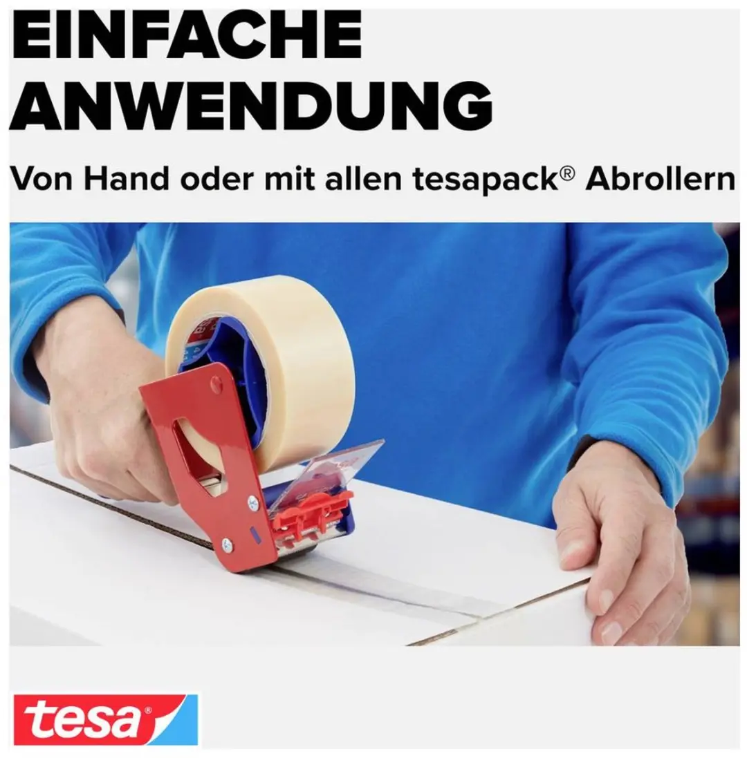 Tesa Verpakkingstape 66m - 3 Rollen Transparant
